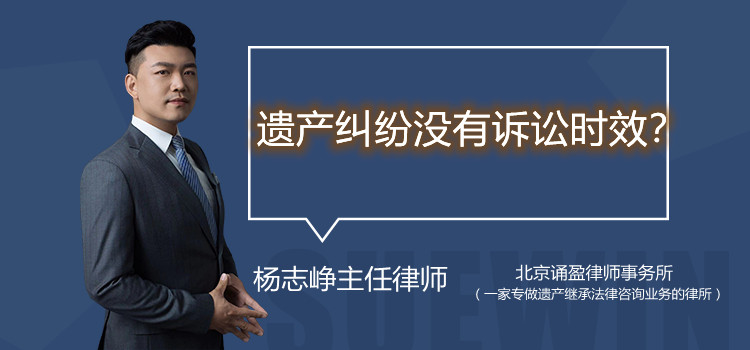 遺產(chǎn)糾紛沒有訴訟時效