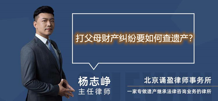 打父母財(cái)產(chǎn)糾紛要如何查遺產(chǎn)?