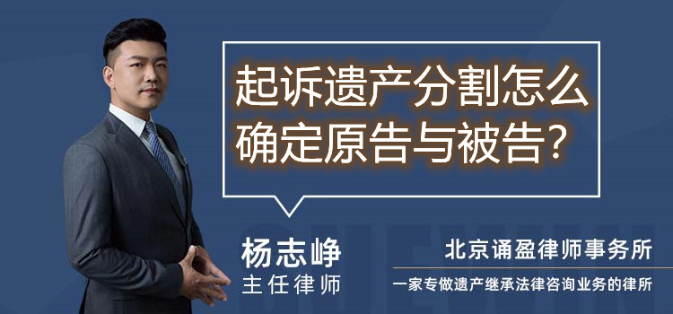 起訴遺產(chǎn)分割怎么確定原告與被告