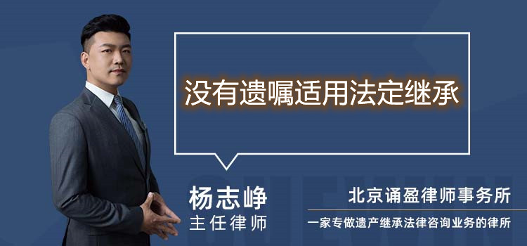 沒有遺囑適用法定繼承