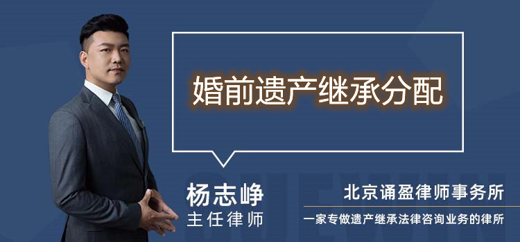婚前遺產(chǎn)繼承分配