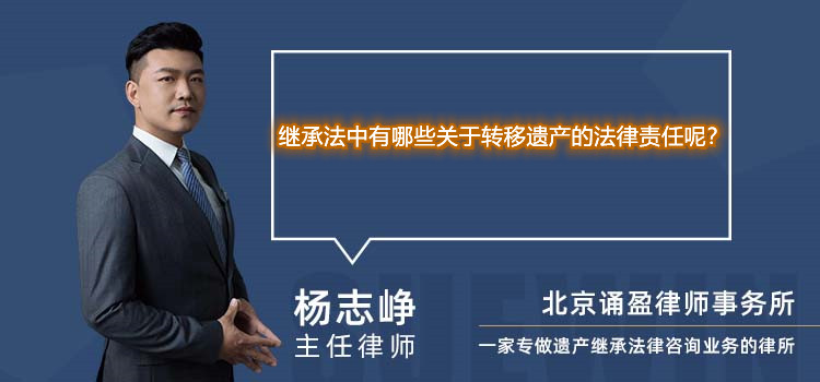 繼承法中有哪些關(guān)于轉(zhuǎn)移遺產(chǎn)的法律責(zé)任呢？