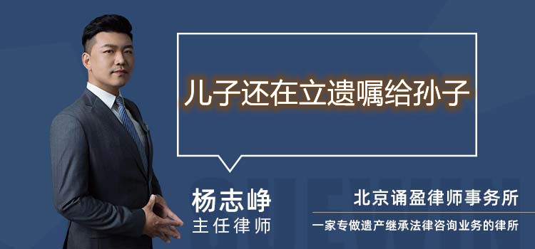 兒子還在立遺囑給孫子