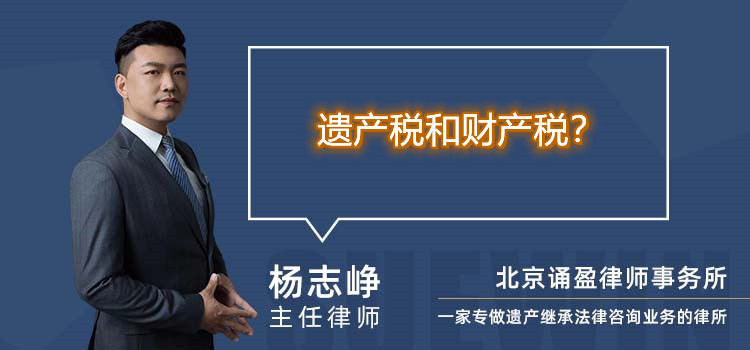 遺產(chǎn)稅和財(cái)產(chǎn)稅?