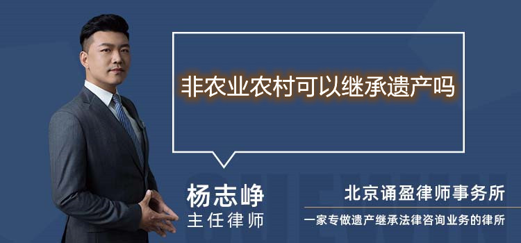 非農(nóng)業(yè)農(nóng)村可以繼承遺產(chǎn)嗎