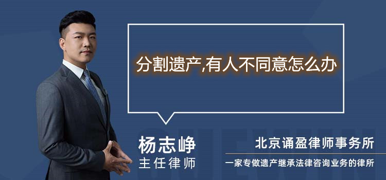分割遺產(chǎn),有人不同意怎么辦