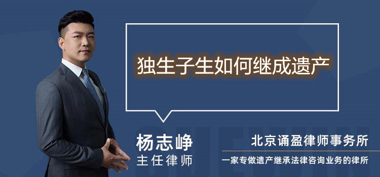 獨(dú)生子生如何繼成遺產(chǎn)