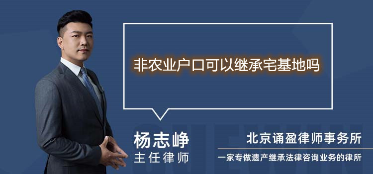 非農(nóng)業(yè)戶口可以繼承宅基地嗎
