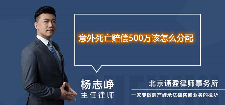 意外死亡賠償500萬(wàn)該怎么分配