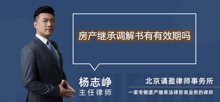 房產(chǎn)繼承調(diào)解書有有效期嗎