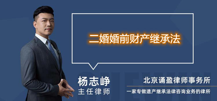 二婚婚前財產(chǎn)繼承法