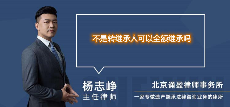 不是轉(zhuǎn)繼承人可以全額繼承嗎