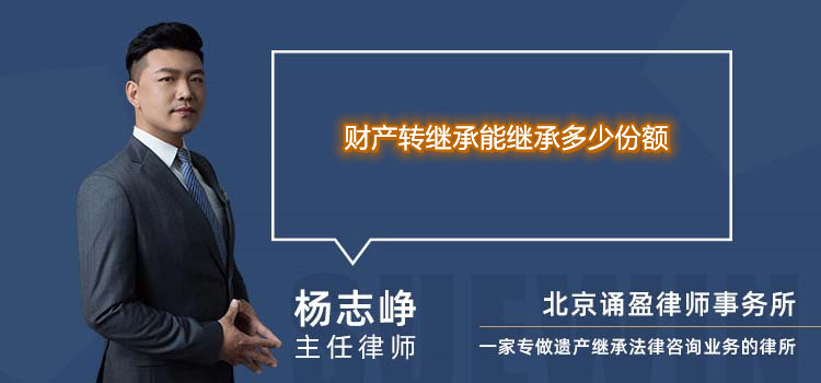 財產(chǎn)轉(zhuǎn)繼承能繼承多少份額