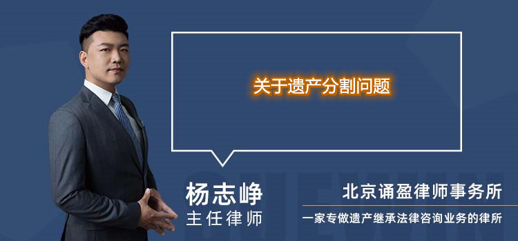 關(guān)于遺產(chǎn)分割問題