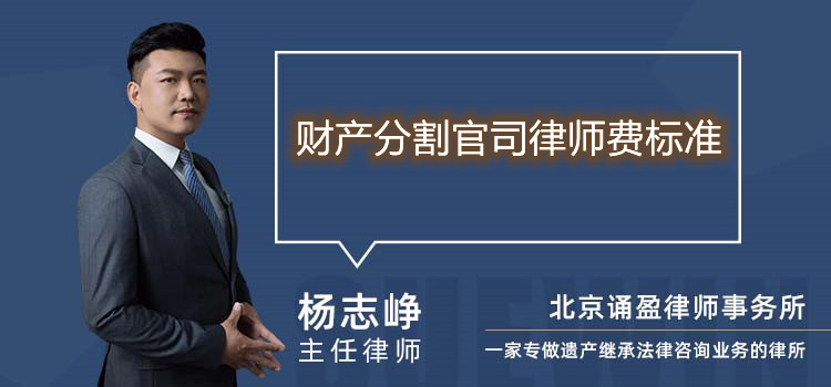 財產(chǎn)分割官司律師費(fèi)標(biāo)準(zhǔn)
