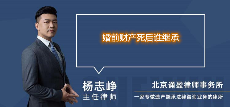 婚前財產(chǎn)死后誰繼承