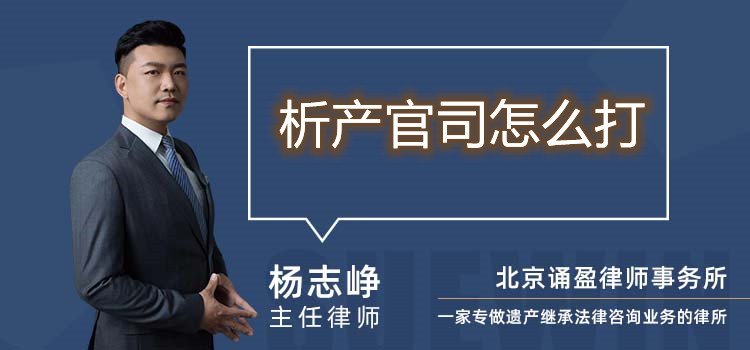 析產(chǎn)官司怎么打